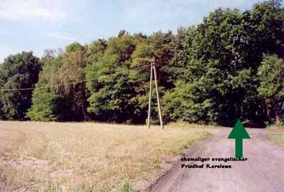 Weg zum Friedhof von Karolewo